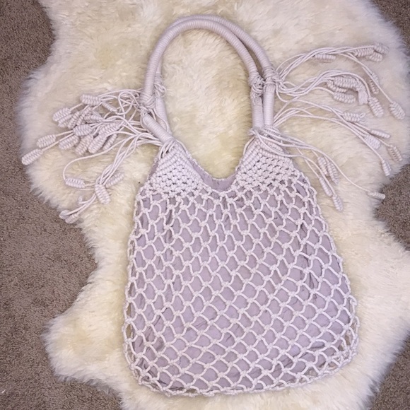 Monserat De Lucca Handbags - Monserat  de lucca BELEN KNOTTED TOTE BAG IVORY